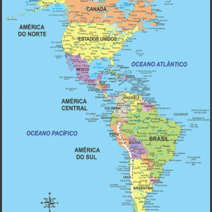 Mapa As Américas Político