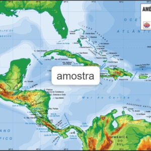 Mapa América Central Físico