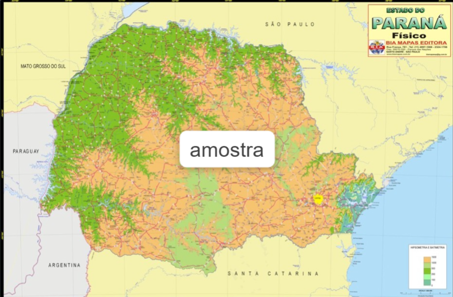 Mapa Paraná Físico