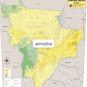 Mapa Região Centro Oeste Físico