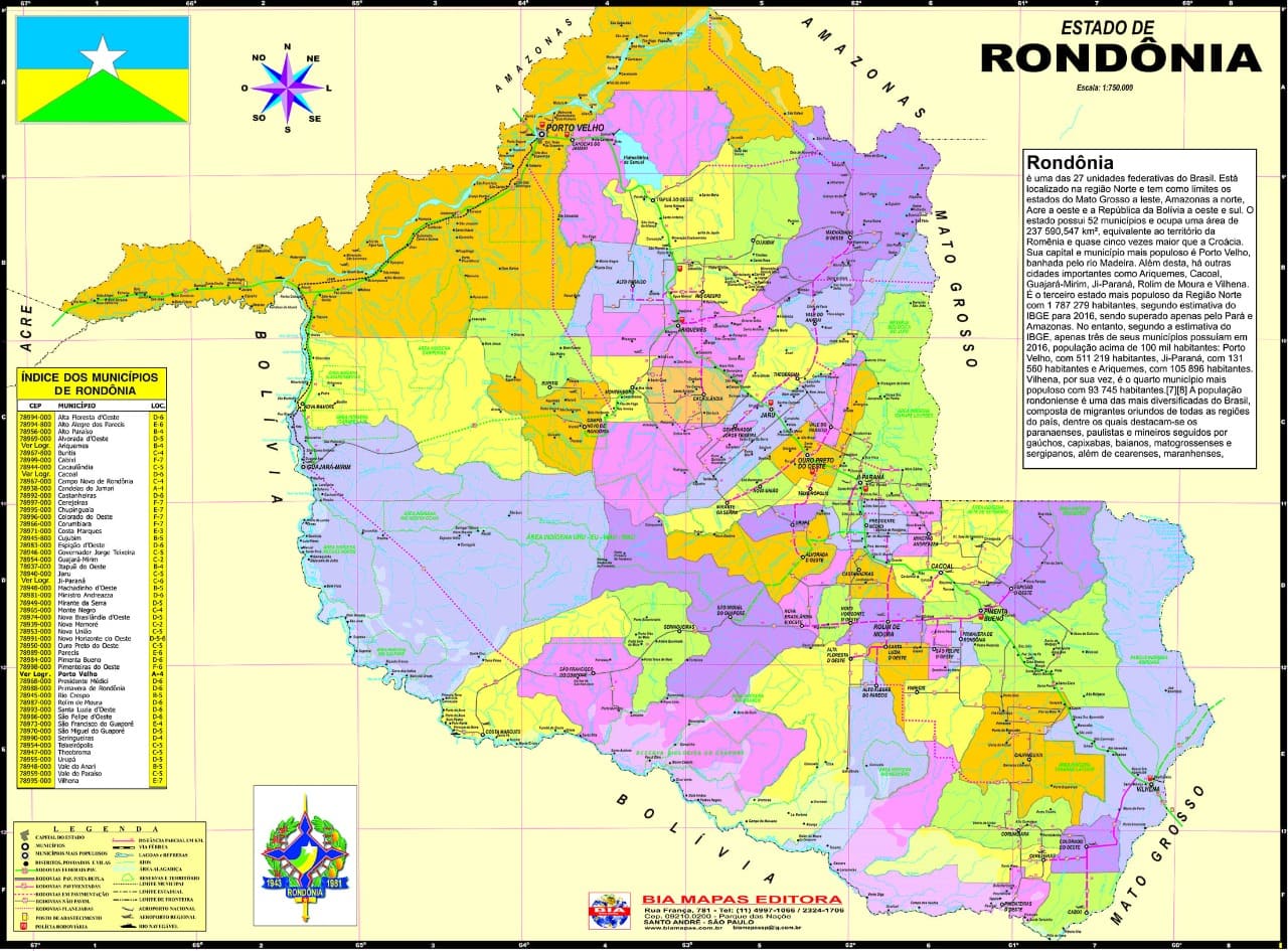 Mapa de Rondônia