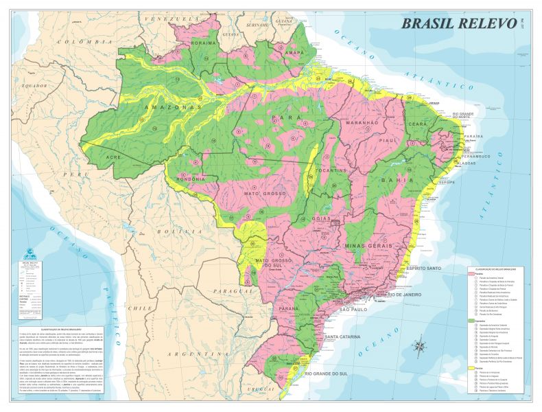 Brasil Relevo • Bia Mapas