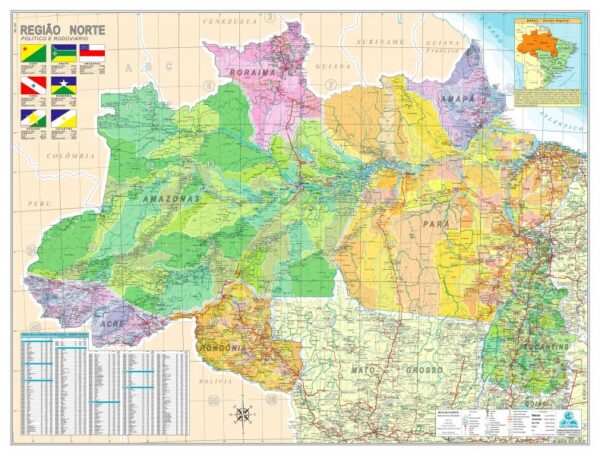 Região Norte Político E Rodoviário • Bia Mapas 1138