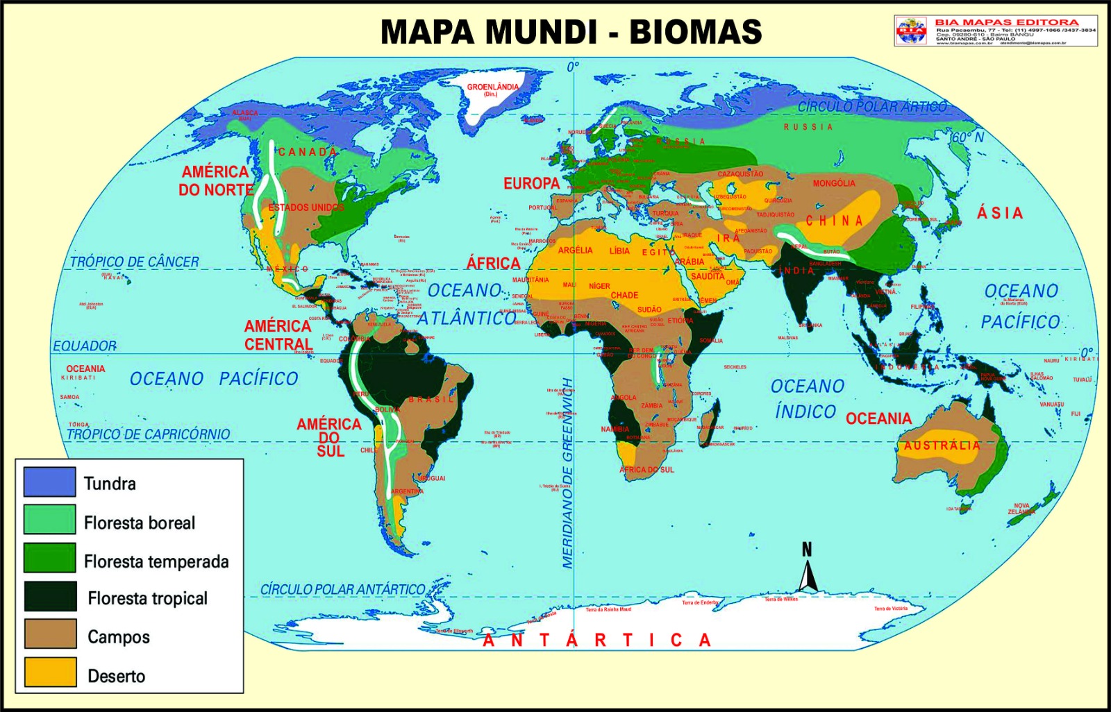 Mapamundi Con Biomas