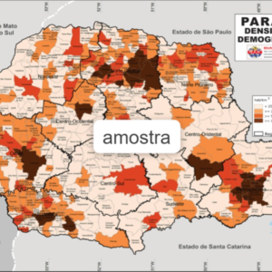 Mapa Paraná Densidade Demográfica