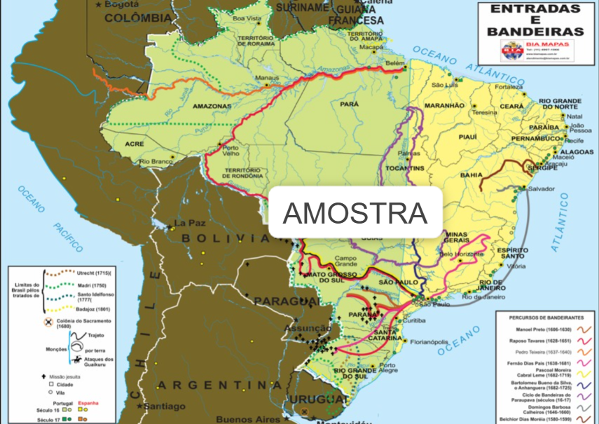 Mapa Entradas e Bandeiras
