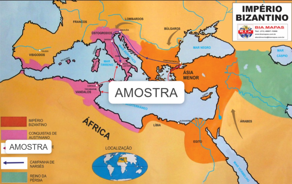 Mapa Império Bizantino