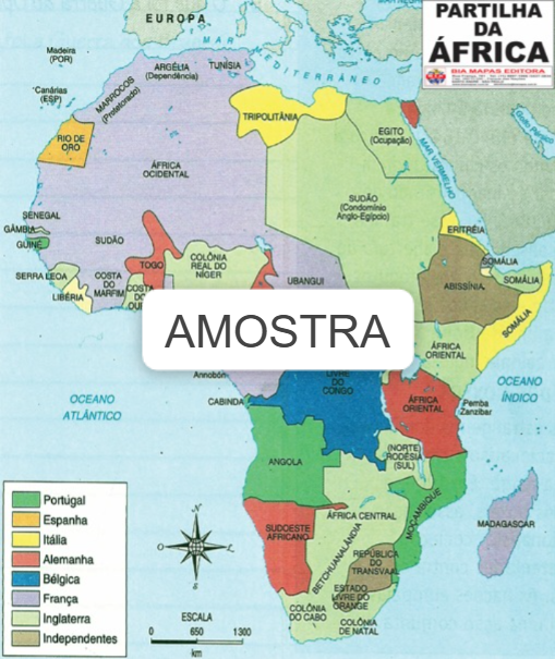 Mapa Partilha da África