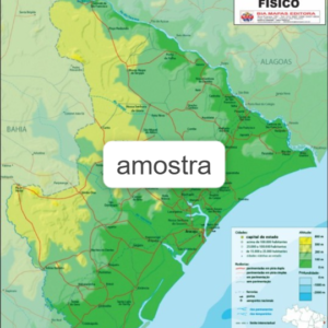 Mapa Sergipe Físico