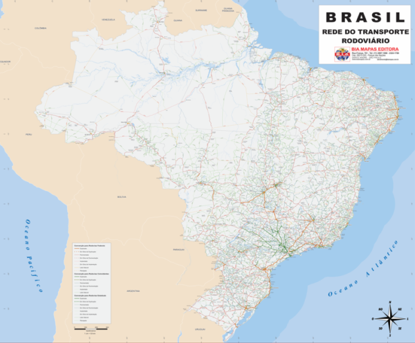 Brasil Comercial Redes de Transportes- 1,30 x 1,20 m