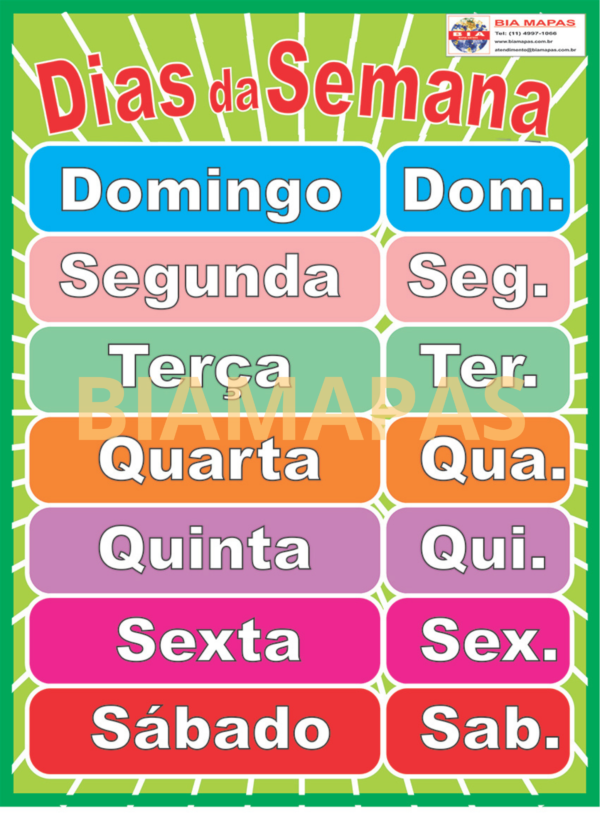 Mural Dias da Semana