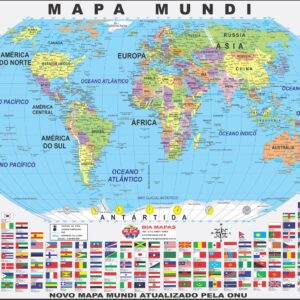 Novo Mapa Mundi Atualizado pela ONU