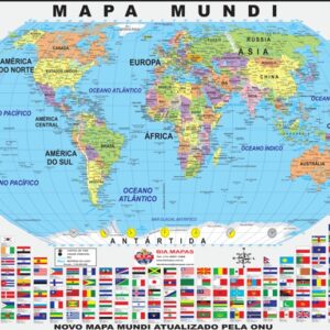Novo Mapa Mundi Atualizado pela ONU